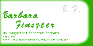 barbara finszter business card